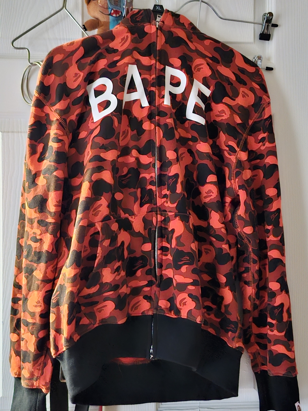 BAPE Red Camo Shark Hoodie